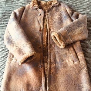 Shearling winter coat